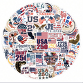 United States 250th Anniversary Sticker Pack, Patriotic USA 1776-2026 Independence Day Celebration Stickers, 56 Pieces, Red White and Blue