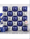 25PCS Balloons Wall Backdrop Double Sided Pearl Blue Balloons Arch Kit For Birthday Graduation Baby Shower Wedding Memorial Day Party Decorations
